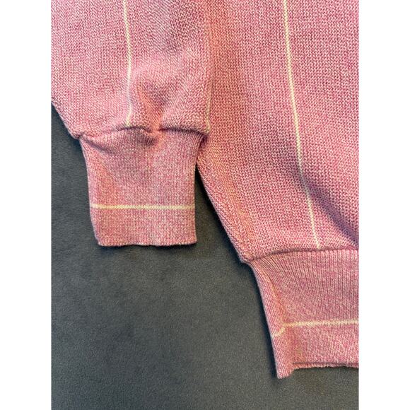 Vintage Head Sportswear V-Neck Sweater Pink/White Womens Lg Made in USA - Picture 9 of 10